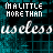 Animated icon with repeating text elements and color shifts on a background