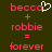 Pixelated text and symbols on dark background with one version showing a heart cursor over 'becca' and another without.