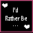 A 5x5 contact sheet of animated AIM buddy icon frames showing text variations with pink and white pixel art on black backgrounds, featuring heart symbols and changing word colors.