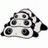 Pixelated black-and-white image of a panda lying down with multiple circular eyes, next to a black background with white text reading "Anime IM" and "com".