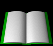 Animated sequence of an open book's pages turning through multiple stages, displayed in a with green borders