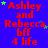 Blue background with red text reading "Ashley and Rebecca bff 4 life" and scattered green and purple stars.