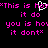 Pixelated text in bright pink on black background with a white cursor blinking over 'No' in the phrase 'This is No'