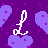 Pixelated heart and letter 'l' icons in repeating with color variations