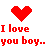 Pixelated heart icons and text in red/pink on white background, with animated color changes to hearts and partial text.