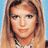 Static pixelated image of a person with long light brown hair against a blue background, rendered in low-resolution 256x256 pixels.