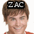 six pixelated headshots with text overlays, each showing a smiling person in an orange shirt against white background