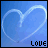 Animated contact sheet of 20 frames showing a blue heart-shaped smoke trail with changing text below it, arranged in a 5x4 grid on a gray background.