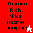 A pixelated image with two vertical sections: red on left, pink on right. Both sections display text and a star symbol that changes color between frames.
