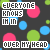 A static image with a dark background featuring scattered pink, green, and blue dots. White text reads 'EVERYONE KNOWS IM IN' at the top and 'OVER MY HEAD' below it.
