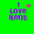 Green background with purple text "I Love Kent" and four variations of pink pixelated symbols above the 'I'.