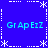 Blue background with white dashed lines forming a , surrounded by white asterisk-like corner decorations and repeated cyan text reading "GrApEiZ" in four quadrants