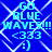 Blue background with white diamond lattice pattern, repeated text "GO BLUE WAVES!!! <333 :)") in cyan pixelated font across four identical quadrants.