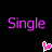 Pixelated animated contact sheet showing three frames of a single buddy icon with pink text and heart symbols on black background.