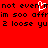 Red background with black pixelated text reading "not even im soo affrim 2 loose yu" and a white heart symbol replacing the 'o' in "even".