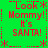 Green background with red pixelated text reading 'Look Mommy! It's SANTA!' repeated in a pattern with asterisk and dash borders