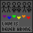 Pixel art icon with stick figures holding hands, rainbow hearts, and text 'LOVE IS NEVER WRONG.' in two states.