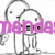 Animated icon with four distinct sections showing cartoon characters and text elements in purple, pink, and yellow.