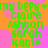 Green text on orange and pink background displays 'my bffs' with heart symbol followed by names Claire, Ashon, Sarah, Katie in pixelated font.