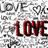 A red and white pixelated image with text elements including 'LOVE', 'The Perfect Match', 'PK-', and a stylized 'M+' symbol.