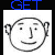 Four- of pixelated cartoon faces with blue text above and below, showing ear position changes