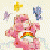 Four Care Bears characters displayed in a 2x2 grid with distinct backgrounds and poses, each featuring the iconic Care Bear design elements like rainbow belly badges and soft cartoon styling.