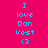 A static pixel art image with cyan text and symbols on a bright pink background, displaying repeated phrases and a heart symbol.