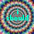 A four- of pixelated text over a multicolored spiral background, with cyan text reading 'i should have been a BLONDE!'