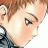 A 48x48 pixel buddy icon featuring a side-profile anime-style character with light brown hair and blue eyes on the left, paired with a black background containing white text "Anime IM" and stylized "cOM" on the right.