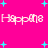 Pixelated text and symbols on a bright pink background with blue horizontal lines, featuring repeated 'Happens' and 'People Who Can Read Should' phrases.
