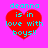 Four identical pixelated heart-shaped icons with cyan text on a pink background, each displaying 'deanna is in love with boys!!'