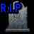 Four- with pixelated images: tombstone, person in sunglasses, crying figure, and empty space