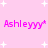 Pink background with white starbursts and repeated pink text 'Ashleyyy*' in a pattern