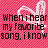 Pixelated red background with white heart outlines and black text reading 'When i hear we belong, my favorite: 00 u are the song, i knowmusic in me!!' and 'HSM 2: U R the Music In Me Troy and Gabriella'.