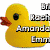 six pixelated buddy icons with text names, featuring a yellow rubber duck on the top-left and heart patterns on the bottom-right