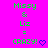 A bright pink background displays repeated green text reading "Missy & Liz = CRAZY!" with a blue heart symbol, arranged in three