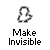 Pixelated icon shows a stylized outline of a head and shoulders with text below reading 'Make Invisible' in blocky font.
