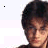 identical pixelated portraits with dark hair and glasses, each accompanied by a small heart symbol that changes from outline to solid red