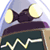 Static pixel art icon of a dark purple hat with yellow ear flaps and white wavy lines on a green base, set against a light blue background.