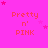 A static image with a bright pink background featuring repeated text "Pretty n' PINK" in orange, surrounded by small pink and white stars.