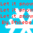 Blue background with repeating red text "Let it snow" and white snowflake shapes, featuring a central line of red text reading "By Phoebe."