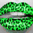 Green leopard-print lips with a white highlight, red lips with swirls and a lollipop stick, multicolored lips with green yellow blue accents.