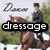 Four equestrian scenes in a with text labels: dressage, cross country, show jumping, and 3 day eventing