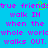 Pixelated text on a bright blue background with purple and green accents, displaying repeated phrases in a