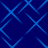 Blue geometric pattern with interlocking diamond shapes on a dark blue background, no visible text or characters.