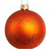 A spherical red-orange ornament with a gradient from dark red at the edges to bright yellow at the center, featuring a light brown cap and white hanging loop against a white background.