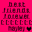 Pixelated text and symbols on a bright pink background with two variations of a heart symbol in the lower section.