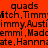 A static image with repeating text elements on a red background, featuring alternating white and black horizontal bands.