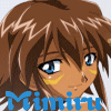 Anime-style character with brown hair and blue eyes, multiple facial expressions shown across frames, yellow cheek marks visible.
