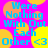 A static image with bright pink background, yellow and orange circles, blue text reading "Were Nothing With Out Each Other <3" repeated in a pattern